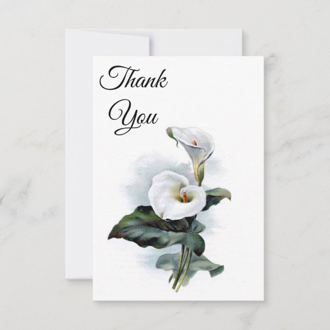 Calla Lily Tackkort Card Tack Kort (Framsida)