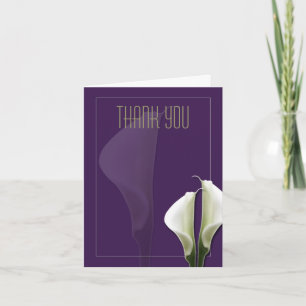 Calla Lily Tacksamhetskort på Lila Tack Kort
