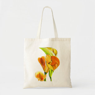 Calla lily vattencolor blomart tygkasse