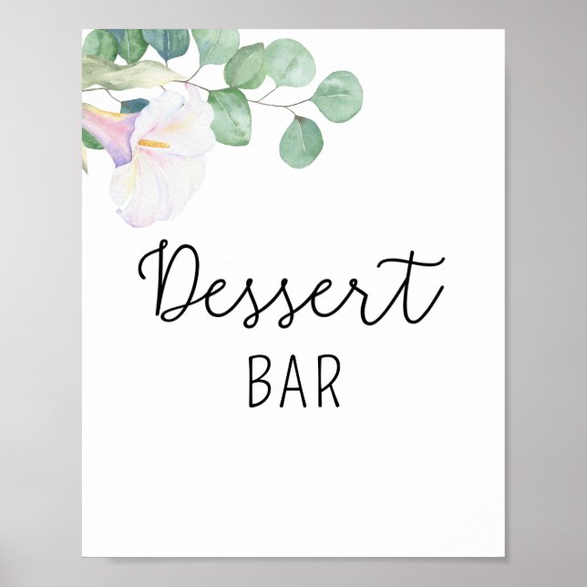 Calla och eucalyptus - Dessert pub poster (Framsidan)