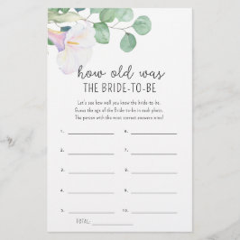 Calla och eucalyptus - Hur gammal var bruden?