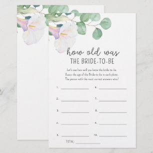 Calla och eucalyptus - Hur gammal var bruden?