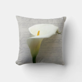 calla som är liliy på handskriftdekorativ kudde