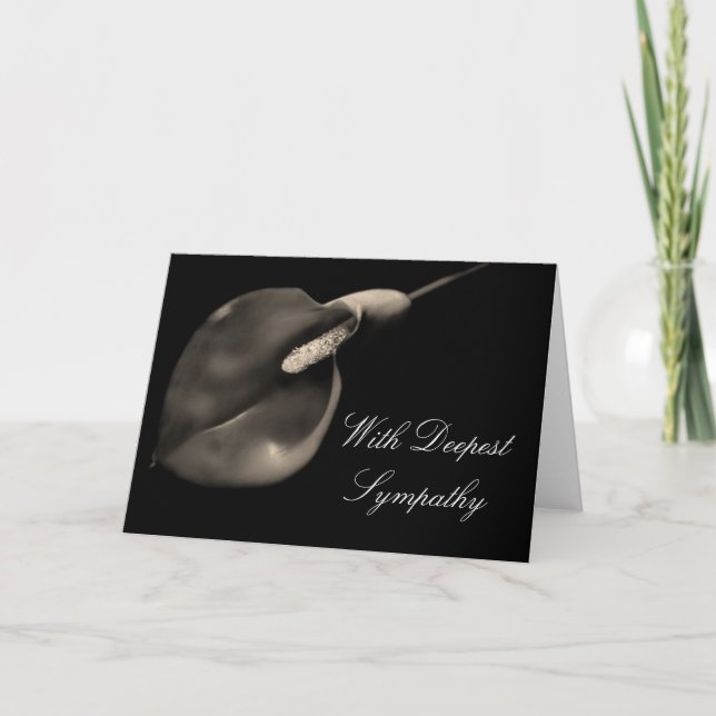 Calla Sympathy Card Kort (Framsida)
