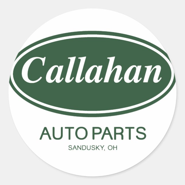 Callahan Auto Parts Runt Klistermärke (Framsida)