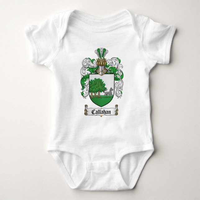 Callahan Coat of Arms Baby Bodysuit T Shirt (Framsida)