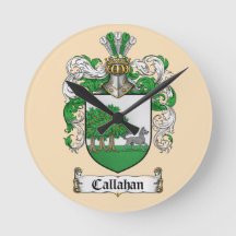 Callahan Familjevapen Rund Klocka (