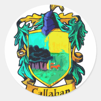 Callahan Family Crest (rabatt) Runt Klistermärke