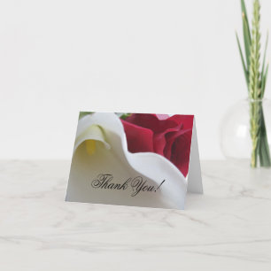 Callalilja/rosa brölloptackkort tack kort
