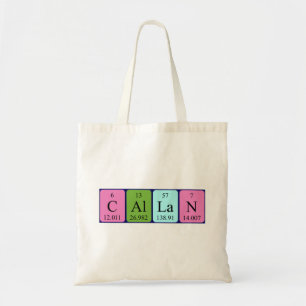 Callan periodiskt bord namn tote bag tygkasse