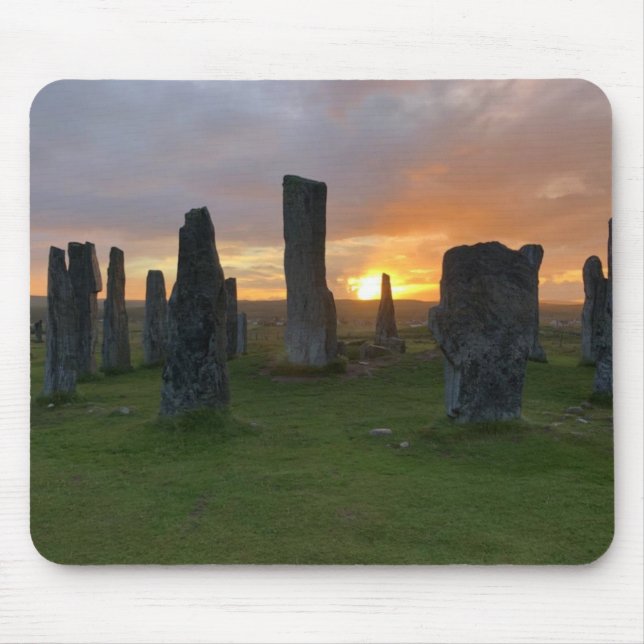 Callanish anseendestenar på soluppgången - musmatta (Framsidan)