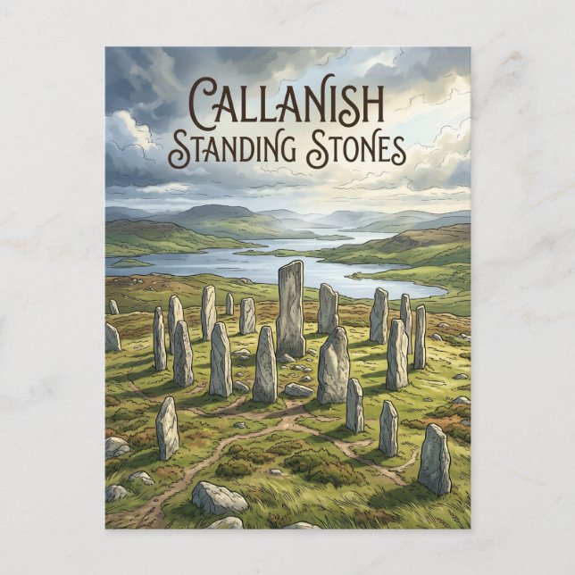 Callanish Standing Stones Skottland Vykort (Framsida)