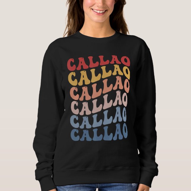 Callao City Groovy Retro T Shirt (Framsida)