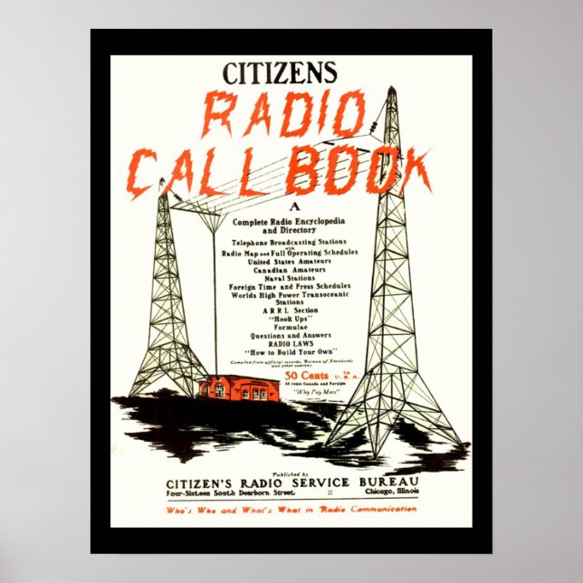 Callbook för Medborgarradio Poster (Framsidan)