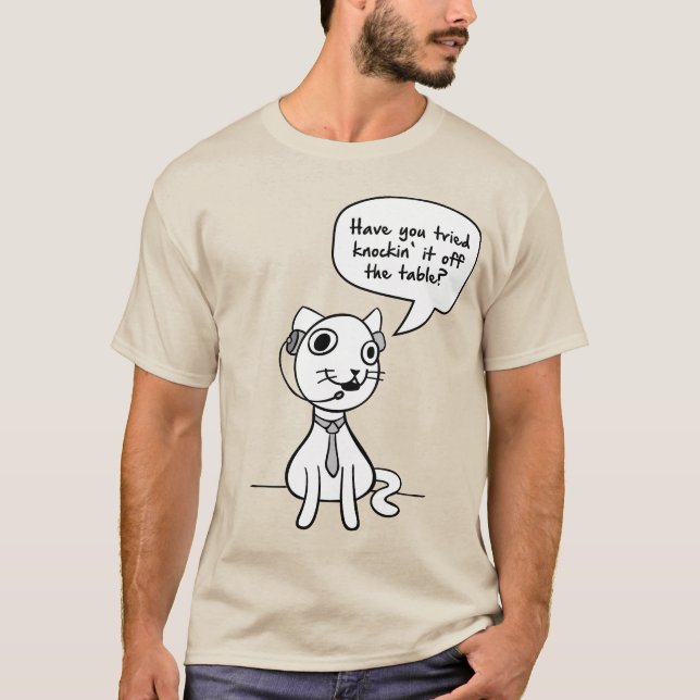 Callcenter-katt T Shirt (Framsida)