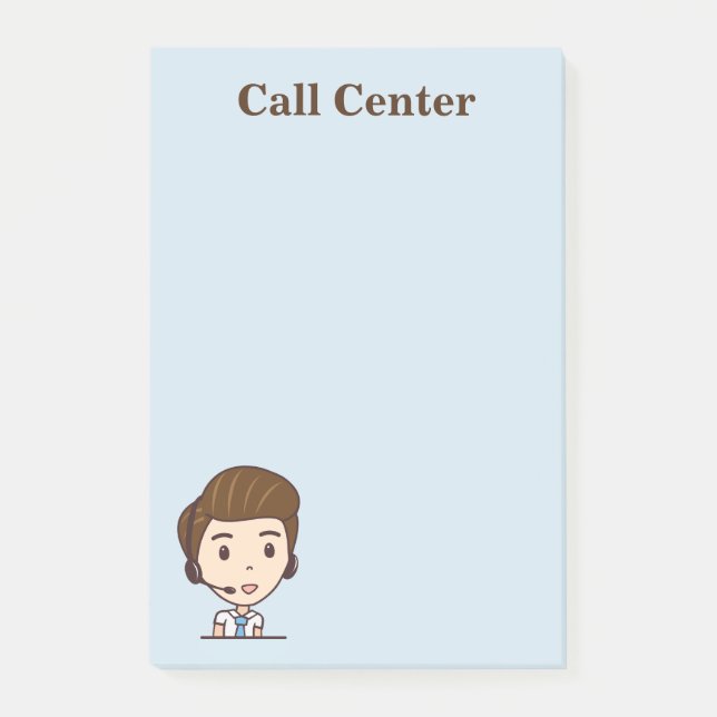 Callcenter-påminnelse Post-it Block (Framsida)