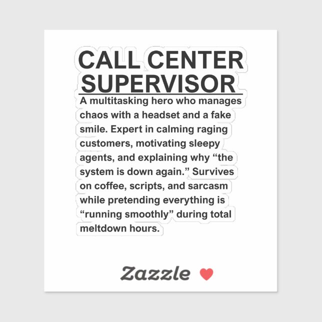 Callcenterchef Klistermärken (Ark)