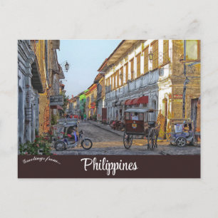 Calle Crisologotyp Vigan Filippinerna Vykort