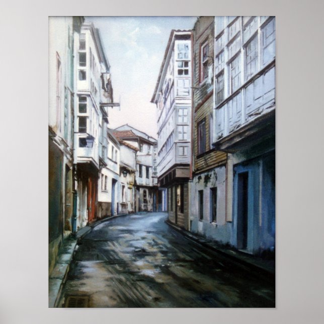 Calle de Carmen Curuxeiras (Ferrol A Coruña) Poster (Framsidan)