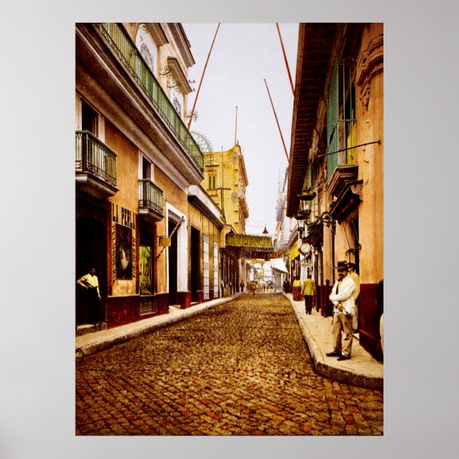 Calle de Habana Havana Kuba Poster (Framsidan)