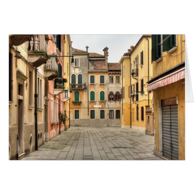 Calle Del Montello, Venedig Italien Hälsningskort (Framsidan Horizontal)