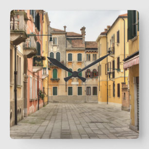 Calle Del Montello, Venice Italy Fyrkantig Klocka