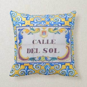 Calle Del Sol Street of the Sol Mediterranean Tile Kudde