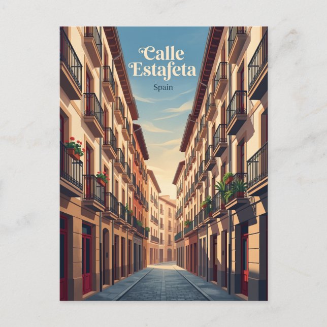 Calle Estafeta Spanien Vykort (Framsida)