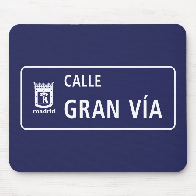 Calle Gran Vía, den Madrid gatan undertecknar, Musmatta (Framsidan)
