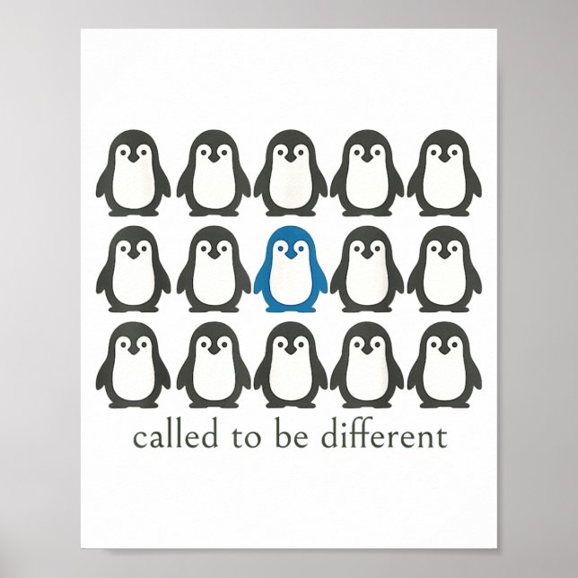 Called To Be Different Christian Penguin Faith Ins Poster (Framsidan)