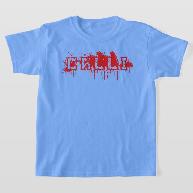 Calli First Namn Halloween Costume Personlig 9 T Shirt (Laydown)
