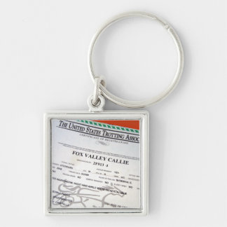 Callie Keychain Fyrkantig Silverfärgad Nyckelring