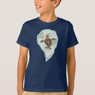 Callie Sea Turtle Barn och Baby Mörk Shirt Tröja