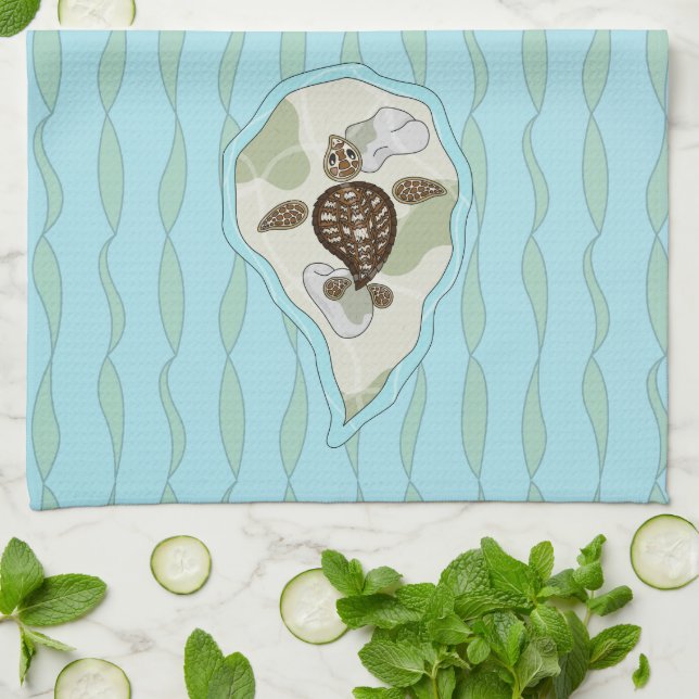 Callie Sea Turtle Kitchen Towel Kökshandduk (Vikta)