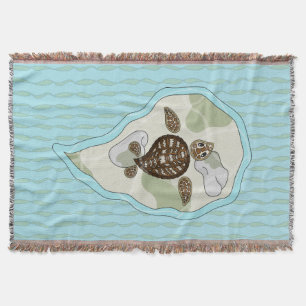 Callie Sea Turtle Throw Blanket Filt