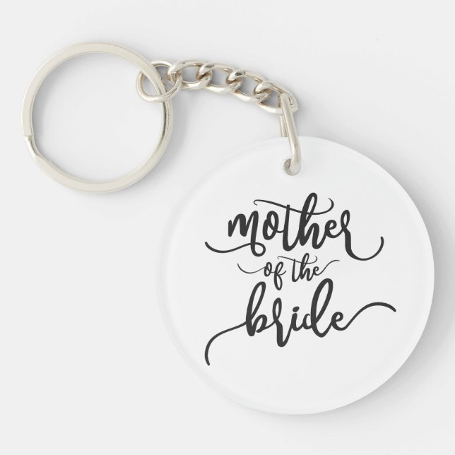 Calligrafi budens mamma Bröllop | Nyckelkedja (Framsidan)