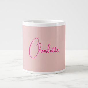 Calligrafi Elegant Ro Guld Plain Simple Namn Jumbo Mugg