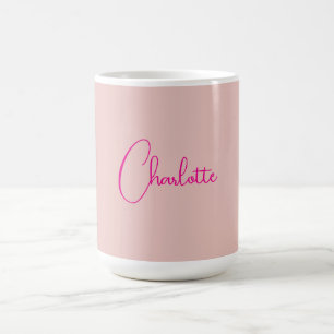 Calligrafi Elegant Ro Guld Plain Simple Namn Kaffemugg