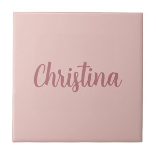 Calligrafi Elegant Ro Guld Plain Simple Namn Kakelplatta
