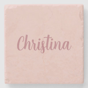 Calligrafi Elegant Ro Guld Plain Simple Namn Stenunderlägg
