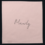 Calligrafi Elegant Ro Guld Plain Simple Namn Tygservett<br><div class="desc">Tittar du för en vacker kalligrafi med en estetisk handstil? Den här enkla,  öga-fångstdesignen är till för dig. Den här produkten imponerar omedelbart på dem som ser den. Bran och den smakfulla utformningen återspeglar omedelbart kvaliteten på ditt förhållande och din familj.</div>