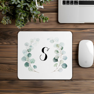 Calligrafi Eucalyptus Foliage Monogram enkel Musmatta