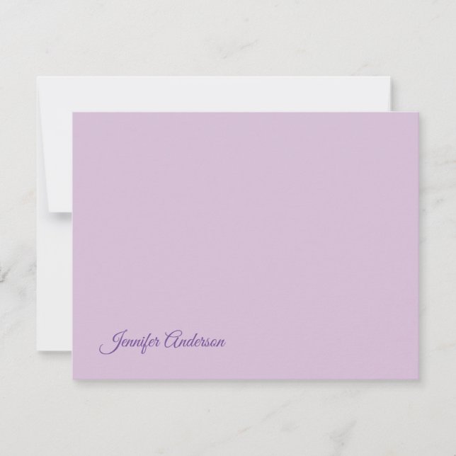 Calligrafi Pastel Thistle Rosa Personlig Namn OSA Kort (Framsida)