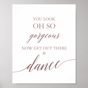 Calligrafin i elegant Guld.. Du ser underbar ut Poster
