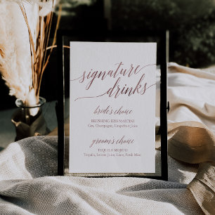 Calligrafin i elegant Guld Namnteckning dricksvatt Poster