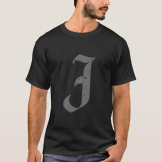 Calligrafiskt huvudstad Brev J Grunge T Shirt