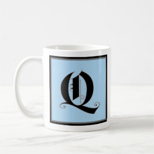 Calligrafiskt huvudstad Brev Q Kaffemugg