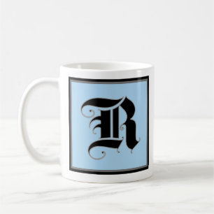 Calligrafiskt huvudstad Brev R Kaffemugg