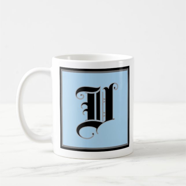 Calligrafiskt huvudstad Brev V Kaffemugg (Vänster)