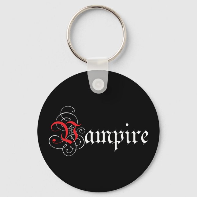 Calligrafiskt Vampire Nyckelring (Framsida)